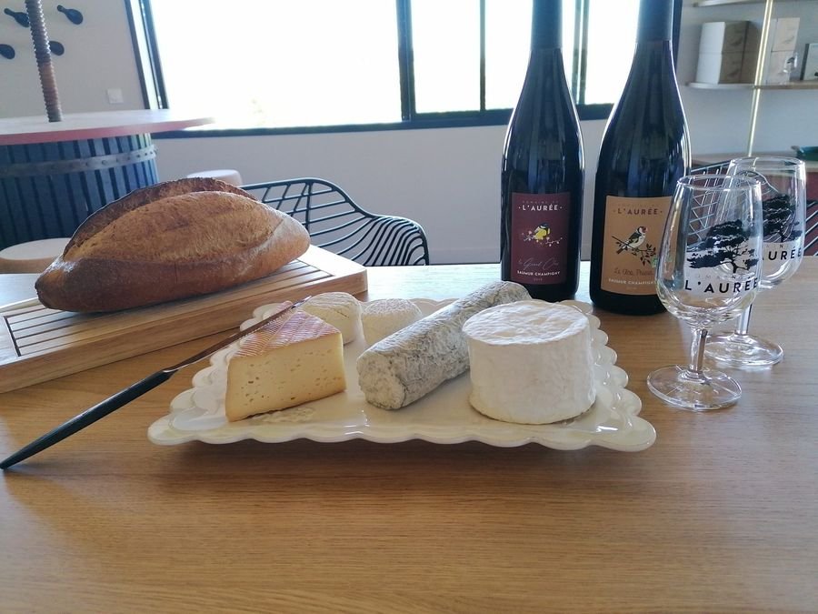 Dégustation fromages et vins au Domaine de l'Aurée